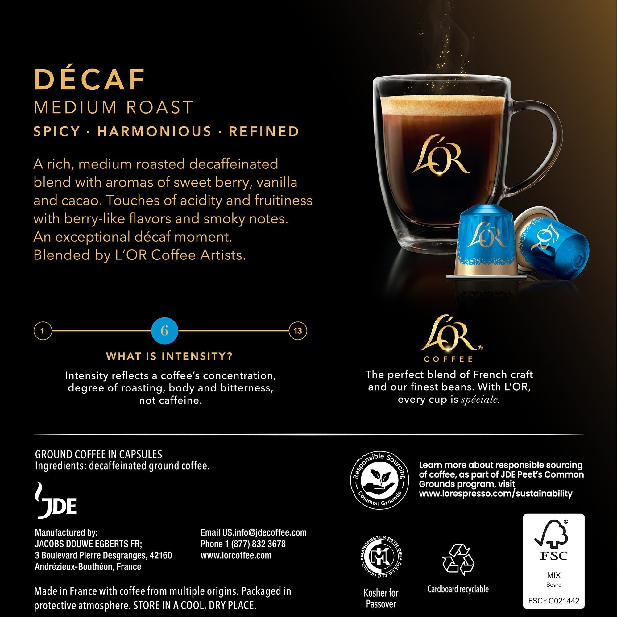 L'OR Decaf Coffee Capsules