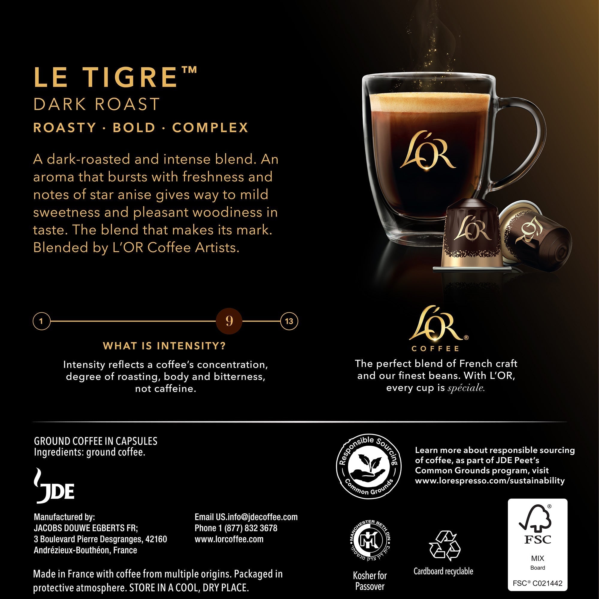 L'OR Le Tigre Coffee Capsules