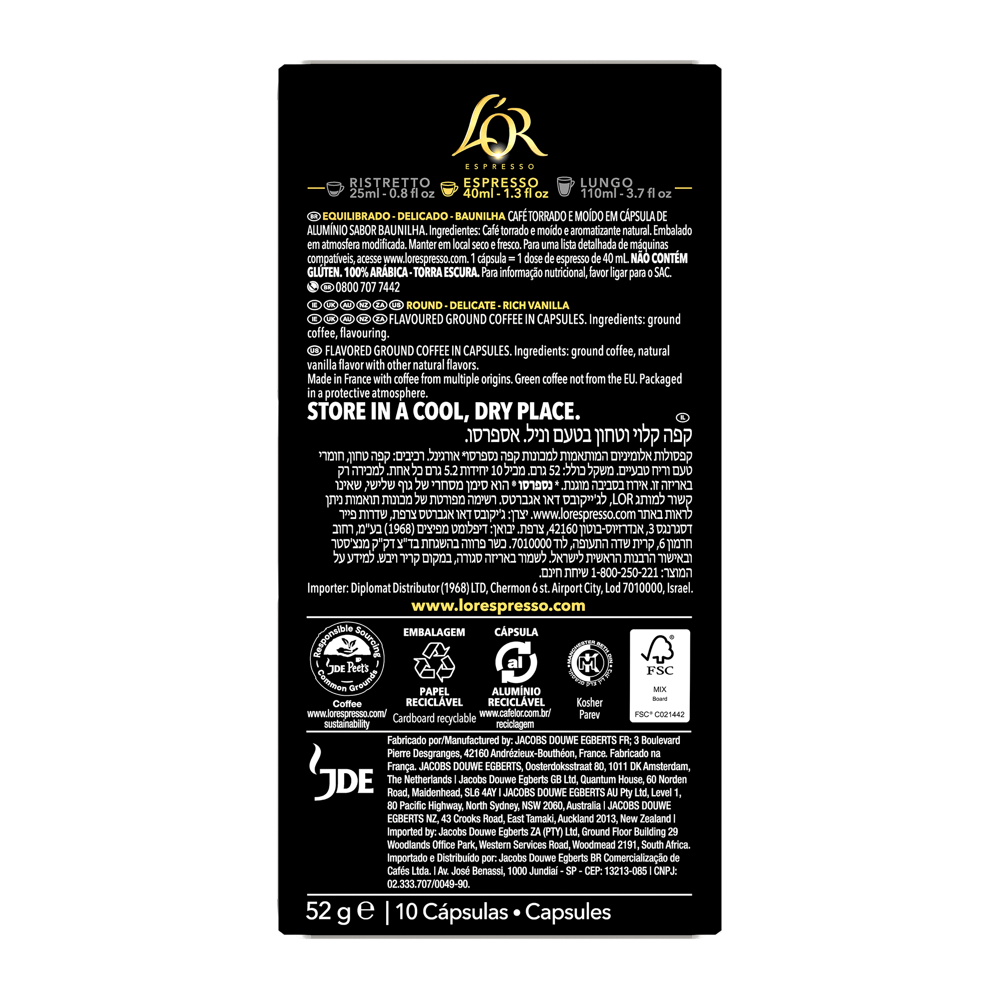 L'OR Vanilla Espresso Capsules