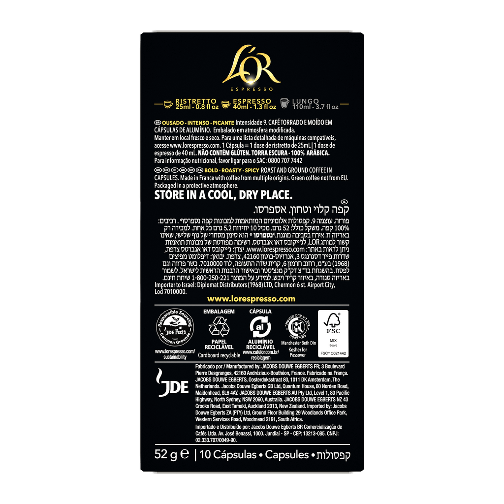 L'OR Forza Espresso Capsules