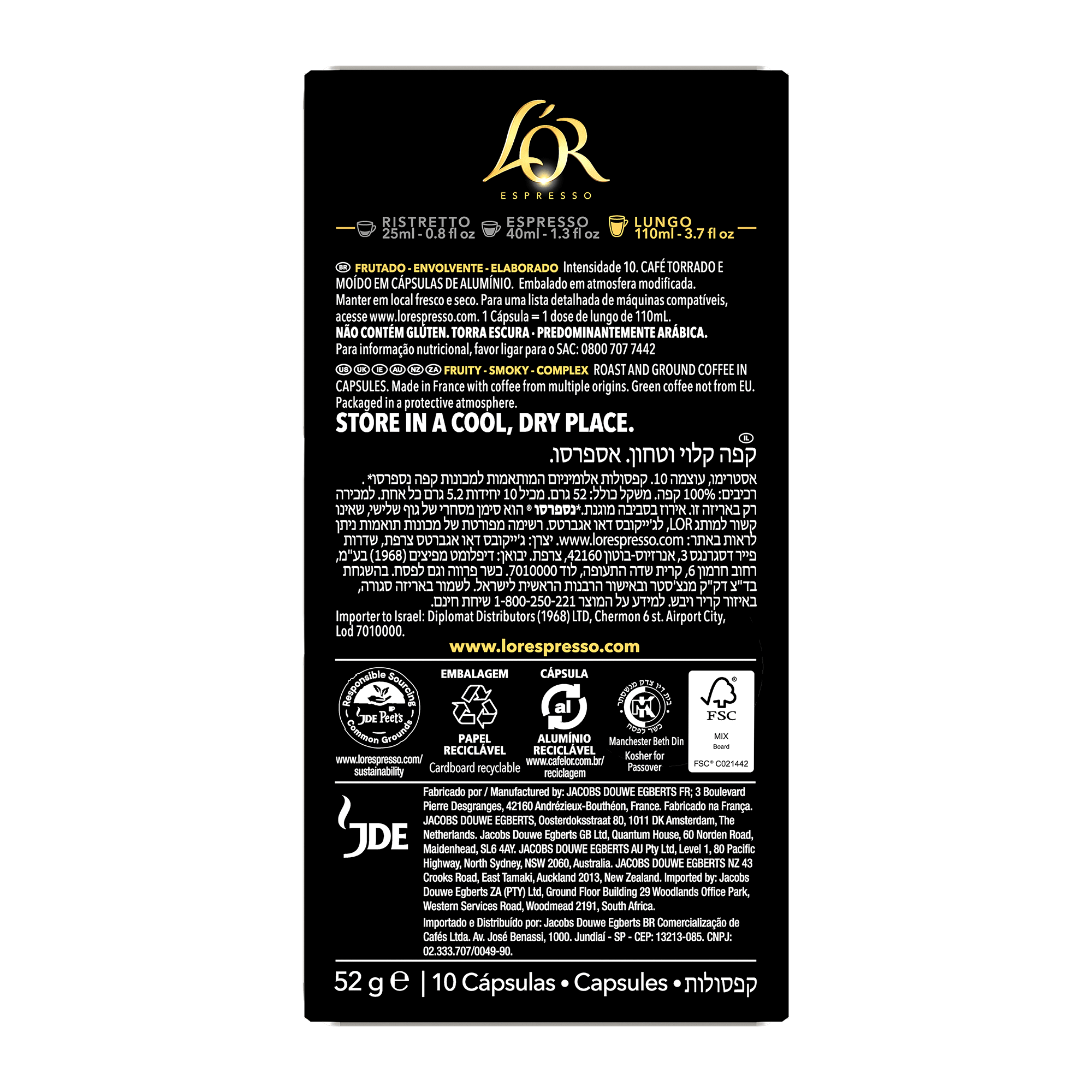 L'OR Estremo Lungo Espresso Capsules