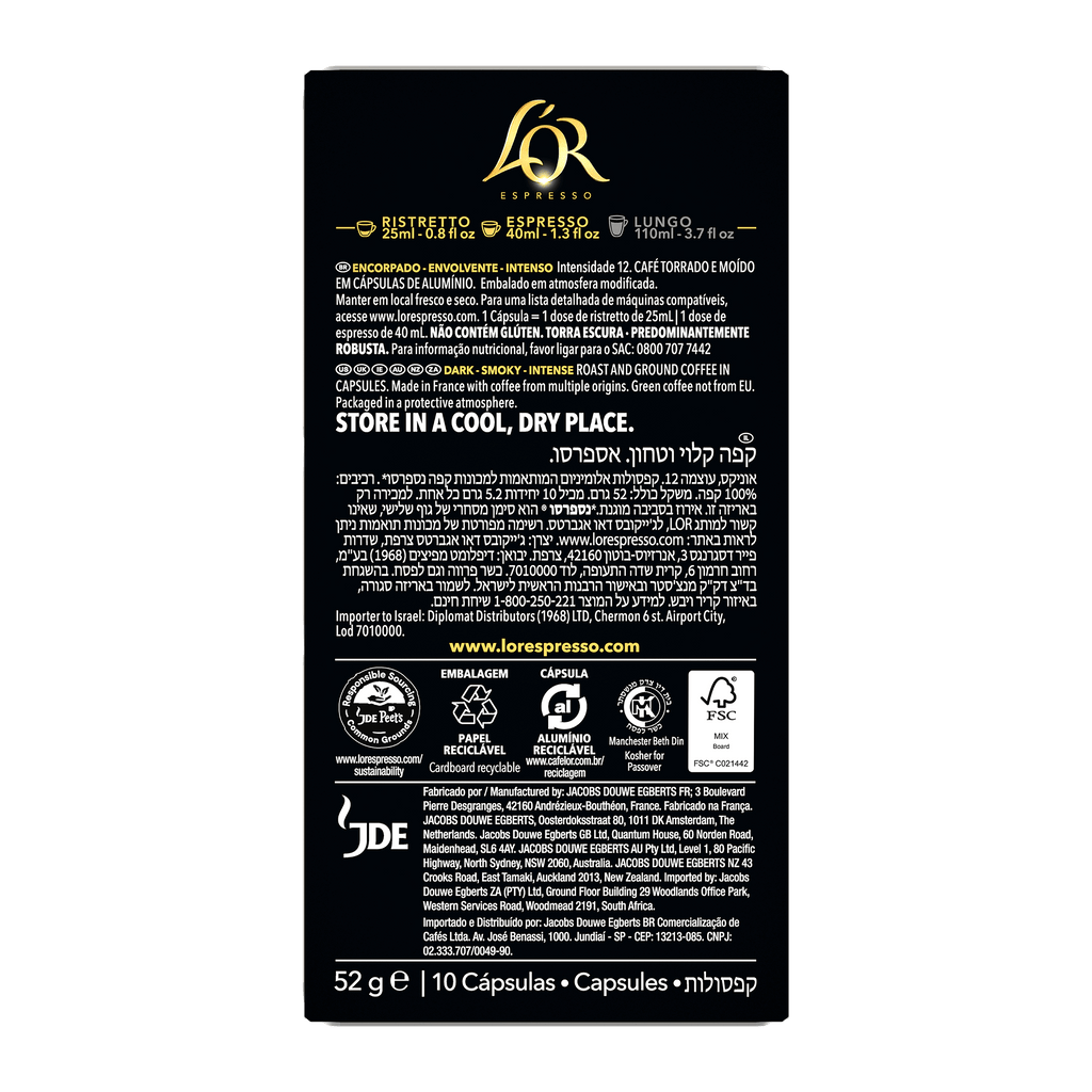 L'OR Onyx Espresso Capsules