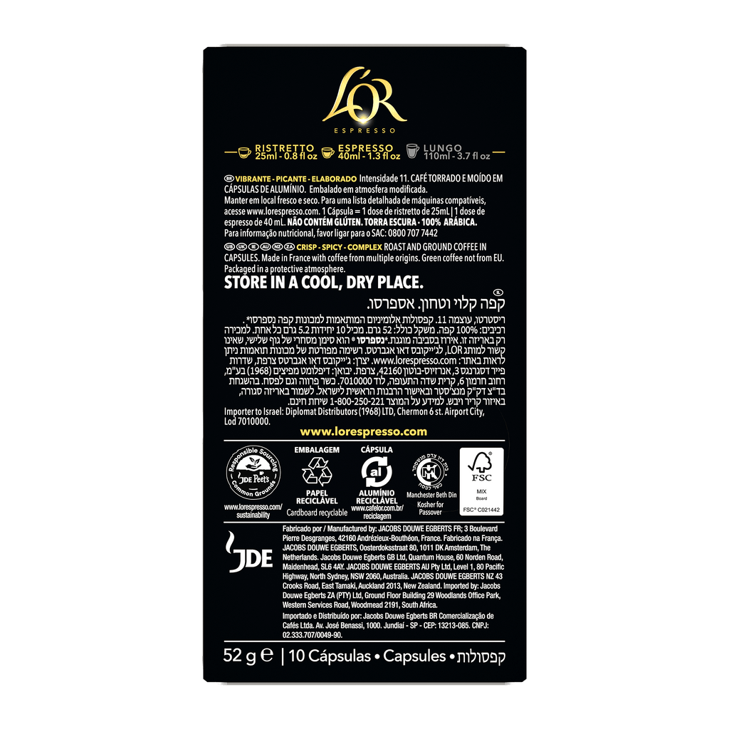 L'OR Ristretto Decaffeinato Espresso Capsules